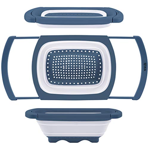XinM 3-Piece Collapsible Strainer Set - Foldable Colander, Sink Basket & Clip-On Strainer For Pasta, Veggies & Fruits - View #5