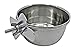 Bonka Bird Toys 800121 Stainless Steel 10 oz Cage Coop Clamp Bolt Cup Bird Dog Food Water Bowl Parrot Feeder Dish Rabbit Holder Birds Seed Dishes Feeding Supplies clamp Dispenserthumb 3
