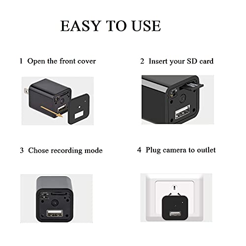 Spy Camera Charger,Hidden Camera spy,Cameras with Audio and Video,USB Charger Camera, Nanny Cam, Hidden Cam,Smart Charger,Pet Monitoring cam,Mini Security Camera for Home Surveillance Full HD (1080p)