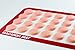 Bakeitfun Silicone Non-stick Multipurpose Kitchen Tool, Microwave and Dishwasher Safe Macaron Mat with 28 Macaron Spaces, Standard,  Macaron Raspberry Red