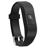 SnowCinda 11 Colors Garmin Vivofit 3 Vivofit JR Bands With Secure Watch Clasp, Silicone Replacement Bands for Garmin Vivofit 3 JR (Black)