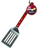 TableCraft BBQS BBQ Stainless Steel Long Handled Turner With Wood Handle, 19-Inch, Silver