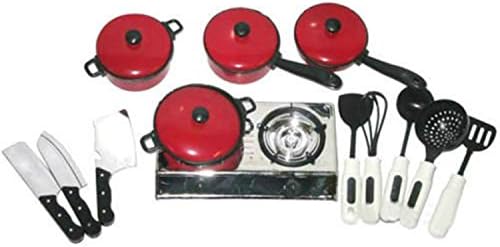 Toy Kitchen Cooking Utensils Pans Pots Dishes Cookware 13pcs Set Simulation Cook Ware Kids Is Great Gift For Your Child.