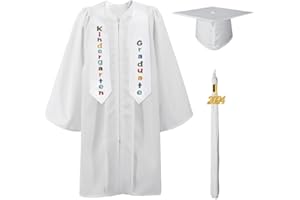 GraduatePro Kindergarten Graduation Cap and Gown Stole Package 2024 Tassel Set for Kids