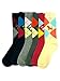 Scottish Terrier Argyle Print Womens 6 Pack Crew Socks