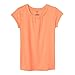 French Toast Girls' Short Sleeve Crew Neck Tee,Peach Smoothie,10/12