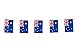 TSMD 100 Feet Australia Australian Flag 76Pcs Indoor/Outdoor National Country Flags,Party Decorations for Olympics,World Cup,Bar,Sports Event,International Festival(8.2