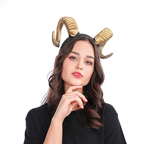 TooTu Halloween Headdress Horn headband Unisex Headpiece Costume Halloween Hat Light Up Party Horn Hair clip