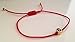 The Artsy Nomad Unisex Tiny Evil Eye Of Protection Red String Bracelet 22K Gold Plated; Nylon