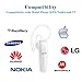 Bluetooth Headset, IAVCC Wireless Earphones Hands-Free Earpiece with Mic Noise Cancelling Secure for Driving, Sports for iPhone Samsung and Other Bluetooth Devices (White)