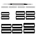 12 Pack Rubber Watch Band Strap Loops 18mm 20mm 22mm 24mm Fastener Ring Replacement Silicone Black Keeper Retainer Holder Secure Accessories with Spring Bar Tool