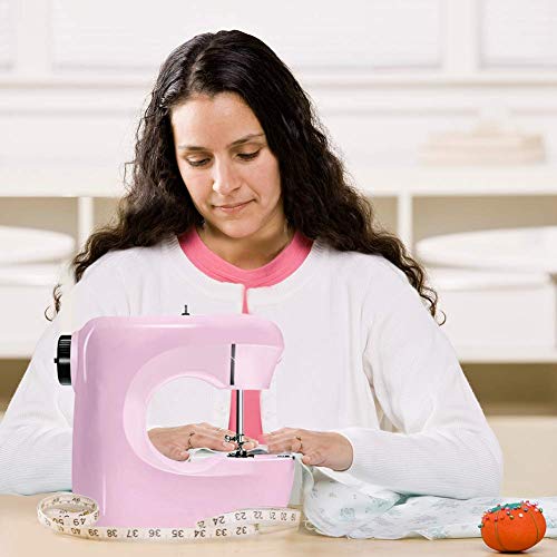 Portable Electric Sewing Machine with Foot Pedal and Double Thread