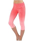 Evera Womens Ombre Yoga Athletic Workout Exercise Capris Leggings