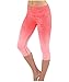 Evera Womens Ombre Yoga Athletic Workout Exercise Capris Leggings