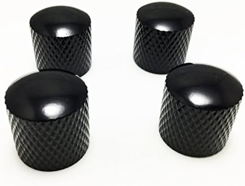 4pcs Metal Guitar Tone and Volume Control Knobs for Electric Guitar / Bass , Black