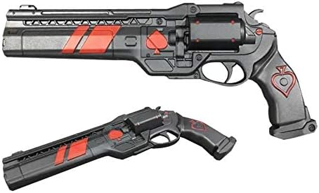 SACOTOY Foam Gun Ace of The Spades Hand Cannon Prop Classic Ornament Free Banner Does not Shoot Gift Xmas Game Anime