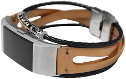 Fitbit Charge 2 Watch Band Sansee Replacement Leather Wristband Band Strap Bracelet for Fitbit Charge 2