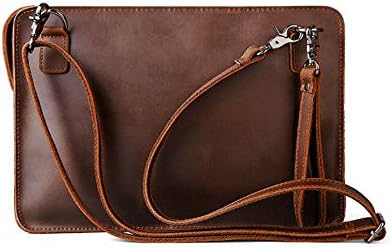 Luckyer Beauty Genuine Leather Bags Men's Crossbody Shoulder Bag Vintage Simple