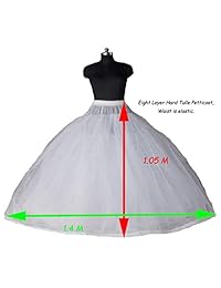 Dearta de la dama 8 capas tul bola fiesta vestidos Combinación con No Anillos