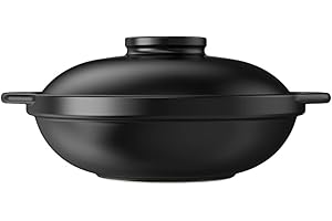 Ciieeo Heat Resistant Ceramic Casserole Stew Pot - Multi-Functional Soup Pot for Home Cooking Ideal for Stews Hot Pots and Ri