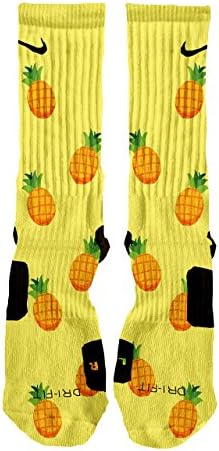 Custom Nike Elite Socks Yellow Pineapples
