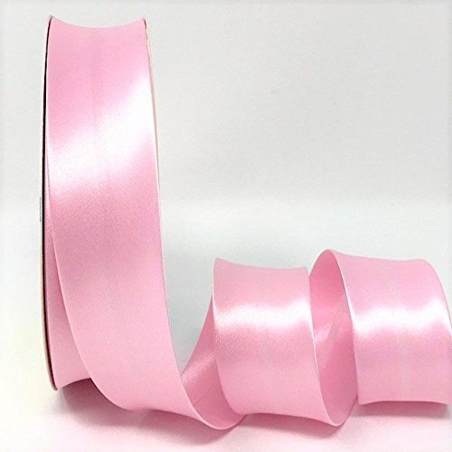 Ribbon Queen Double Fold Satin Bias Binding Tape for Sewing, Seaming, Stitching, Piping, Hemming, Quilting, Patching, Outfits and Crafts - 30mm x 1 Metre (Rose Pink, 5M X 30MM)