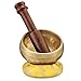 Moukey Tibetan Singing Bowl 3.2 Inch Meditation Gong Zen Yoga Bowl Set With Wooden Striker And Cushion Pillow