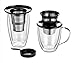 Java Concepts JC- Reusable Pod Compatible for All Keurig K-Cup Brewers, Kettle or iCoffee. (Includes Pour-Over + Tea Infuser + Steeping Cover/Dri, small, Black, Silver