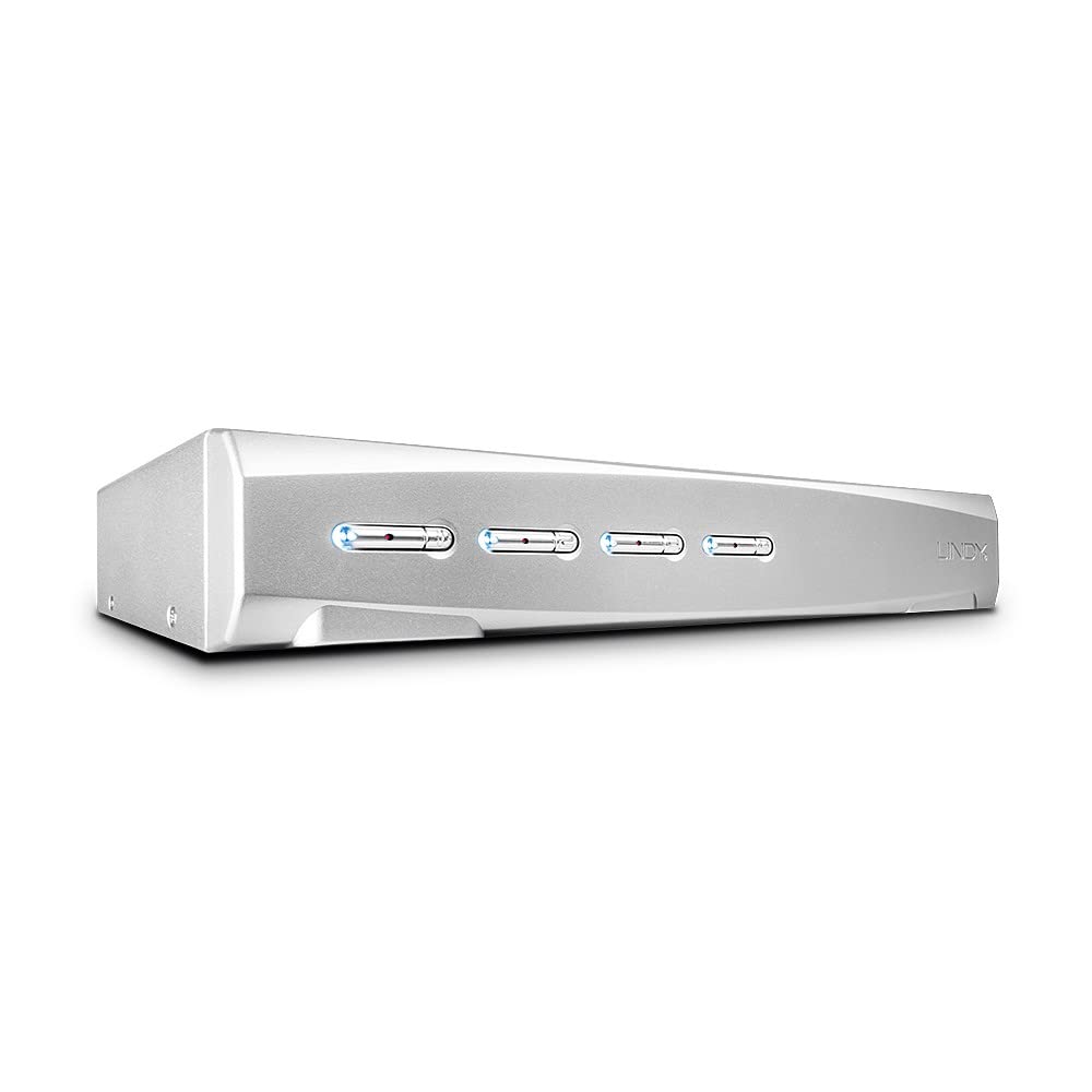 Lindy 4 Port DVI-I Single Link, USB 2.0 & Audio KVM Switch Pro