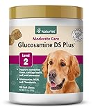 NaturVet - Glucosamine DS Plus - Level 2 Moderate Care - Supports Healthy Hip & Joint Function - Enhanced with Glucosamine, MSM & Chondroitin - for Dogs & Cats - 120 Soft Chews