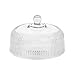 T&G Ribbed Clear Glass Cake Dome Great for Cakes, Pies, Pastries, Dessert Display, 13050 (10.5”)