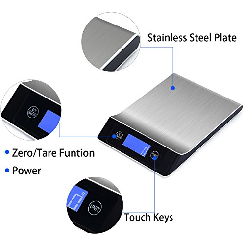 WAOAW Digital Kitchen Scale 22lb 10kg Food Scale Precise Cooking Scale and Baking Scales Digital Weight