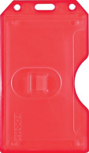 Red 2-Sided Rigid Plastic Multi-Card Holder - Vertical (100pk)