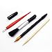 Pobec Scratch Art Tools, 5 PCS Painting Drawing Arts Tools Set, Bamboo Stick, Small Scraper, Repair Fluid, Black Brush, Scratch Pen
