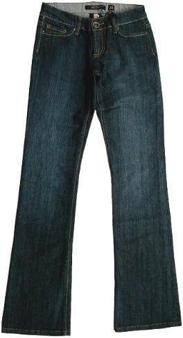 New Ed Hardy Women's Dark Denim Boot Cut Jeans - Rhinestone Burning Heart