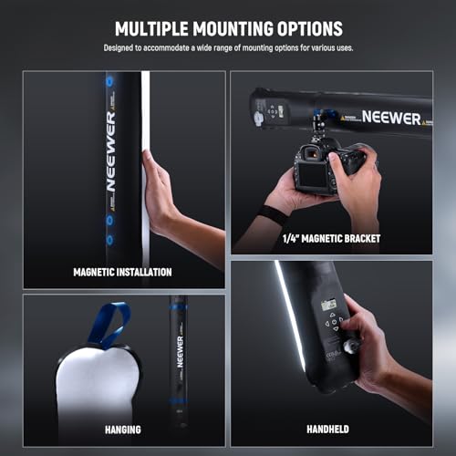 NEEWER Basics 30W Handheld RGB Light Stick 35.5 Inches / 90 cm, Portable Inflatable TPU Lighting 5000 mAh Type C 45 W in/30 W Out, 3000 Lux 17 Effects 2700-6500K CRI95 for Studio Photography Video Recording, GC30C
