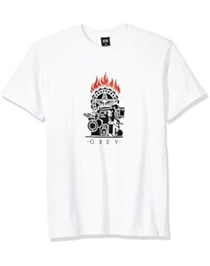 Men's Printing Press Stencil Heavyweight Crewneck Tshirt,