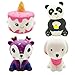 Ouflow 4Pcs Squishies Slow Rising Toy Pack Unicorn Cake,Pink Dog,Panda,Star Deer Jumbo Soft Cream Scented Cute Squishy for Kids Party Favors