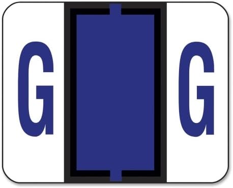 Smead 67077 A-Z Color-Coded Bar-Style End Tab Labels Letter G Violet 500/Roll