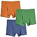 City Threads Big Boys Organic Cotton Boxer Brief for Sensitive Skin and SPD Sensory Friendly Clothing, 3Pack Boy, 8