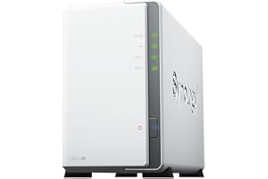 Synology DS223j 2-Bay Diskstation NAS (Realtek RTD1619B 4-Core 1.7 GHz 1GB DDR4 Ram 1xRJ-45 1GbE LAN-Port) 6TB Bundle with 2X