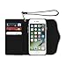 Rebecca Minkoff Wristlet, M.A.B. Tech Wristlet Case [Protective] Designer Wristlet fits Apple iPhone 8 plus and 7 Plus(5.5) - Black Leather