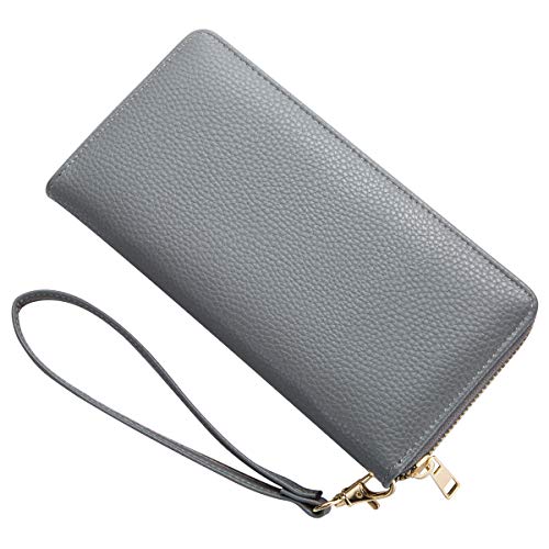 Wristlet Wallet Purses Women Cellphone Pocket Clutch (GREY) - Thumbnail 2
