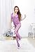 Chinatera Sexy Women Fluorescent Hollowed Fishnet Open Crotch Crotchless Bodystocking Pantyhose Stockings Lingerie Nightwear Nightclub Jumpsuit Outfit Set (Purple)