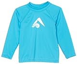 Kanu Surf Big Girls' Keri UPF 50+ Long Sleeve Rashguard, Aqua, Large (12)