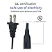 Cable Nahao AC Power Cable Cord Compatible with Vizio/Sharp/Sanyo/Emerson LED TV; Brother Sewing Machine STAR120E, STAR130E, STAR140E, XL3000, SQ-9000, XR1300, XR1355, XR-4000, XR-7700, XR-9000
