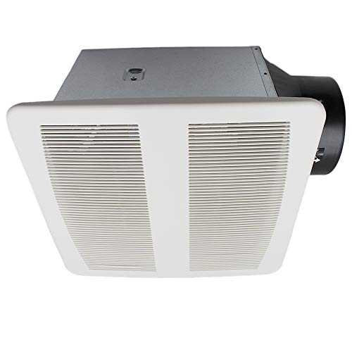 ESD Tech Bathroom Exhaust Fan Ultra Quiet 0.7 Sones, 80 CFM, White Grill, 4Inch Duct, Energy