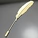 Q&Q Fashion Vintage Gold Tone Feather Leaf Style Lapel Stick Pin Brooch Badge,3.3