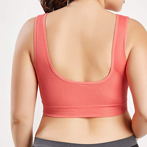 image for Emimarol Womens Plus Size Racerback Sports Bras Padded Seamless High I