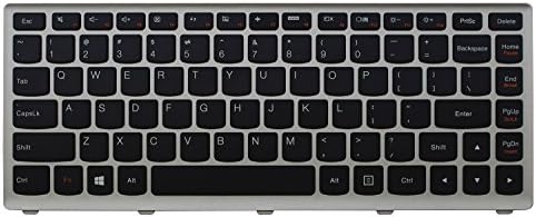 WishingDeals Laptop Keyboard for Lenovo IdeaPad U310, US Layout Compatible UK with Gray Frame